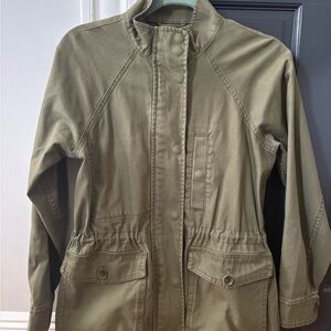 Madewell Northover Twill Jacket in Olive Green